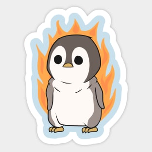 Jimmy the flammable penguin Sticker